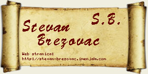 Stevan Brezovac vizit kartica